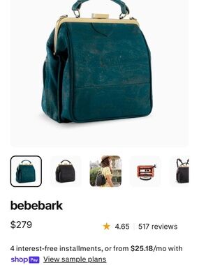 Bebebark crossbody bag Emerald